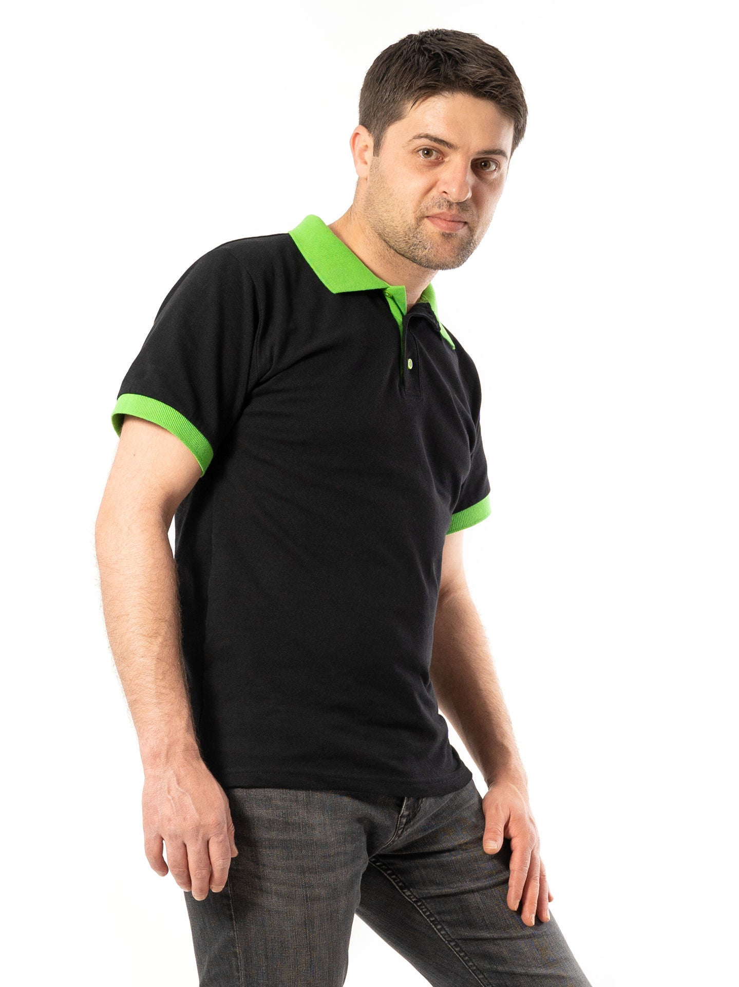 Tricou Polo Bărbați 1049 cu Mânecă Scurtă din Bumbac