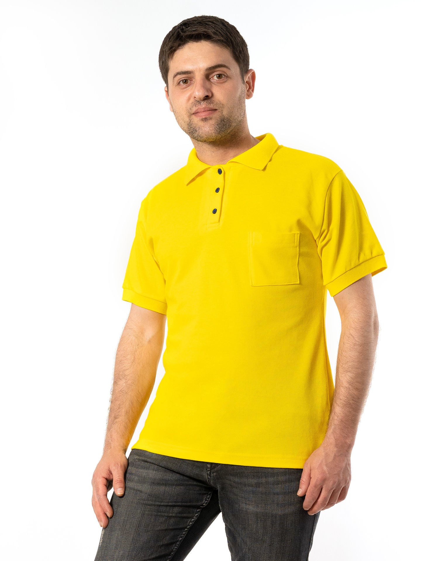 Tricou Polo Bărbați 1028 cu Mânecă Scurtă din Bumbac