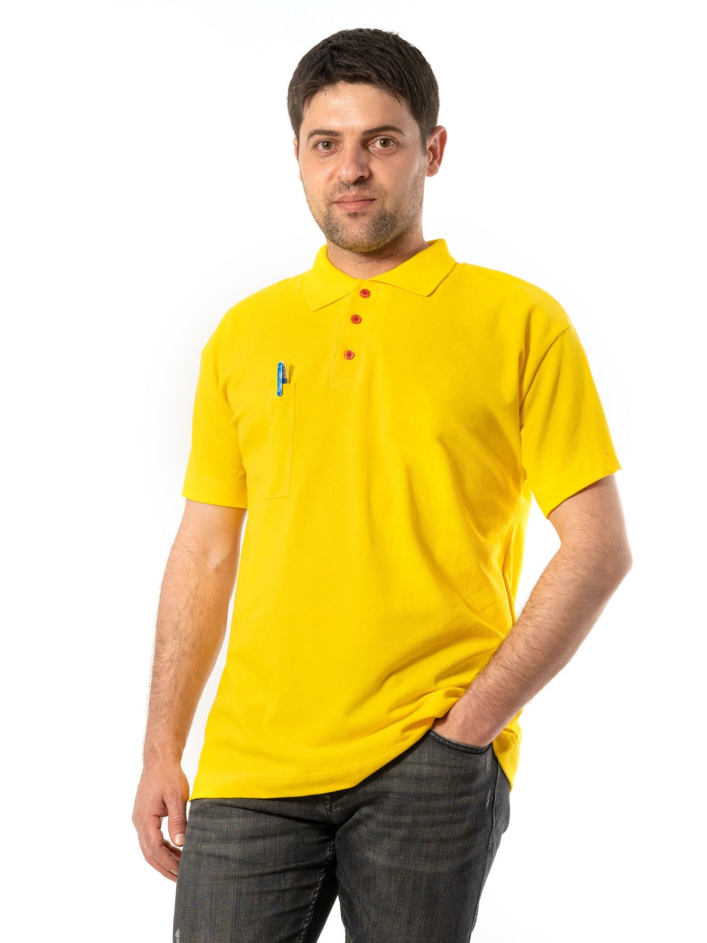 Tricou Polo Bărbați 1048 cu Mânecă Scurtă din Bumbac