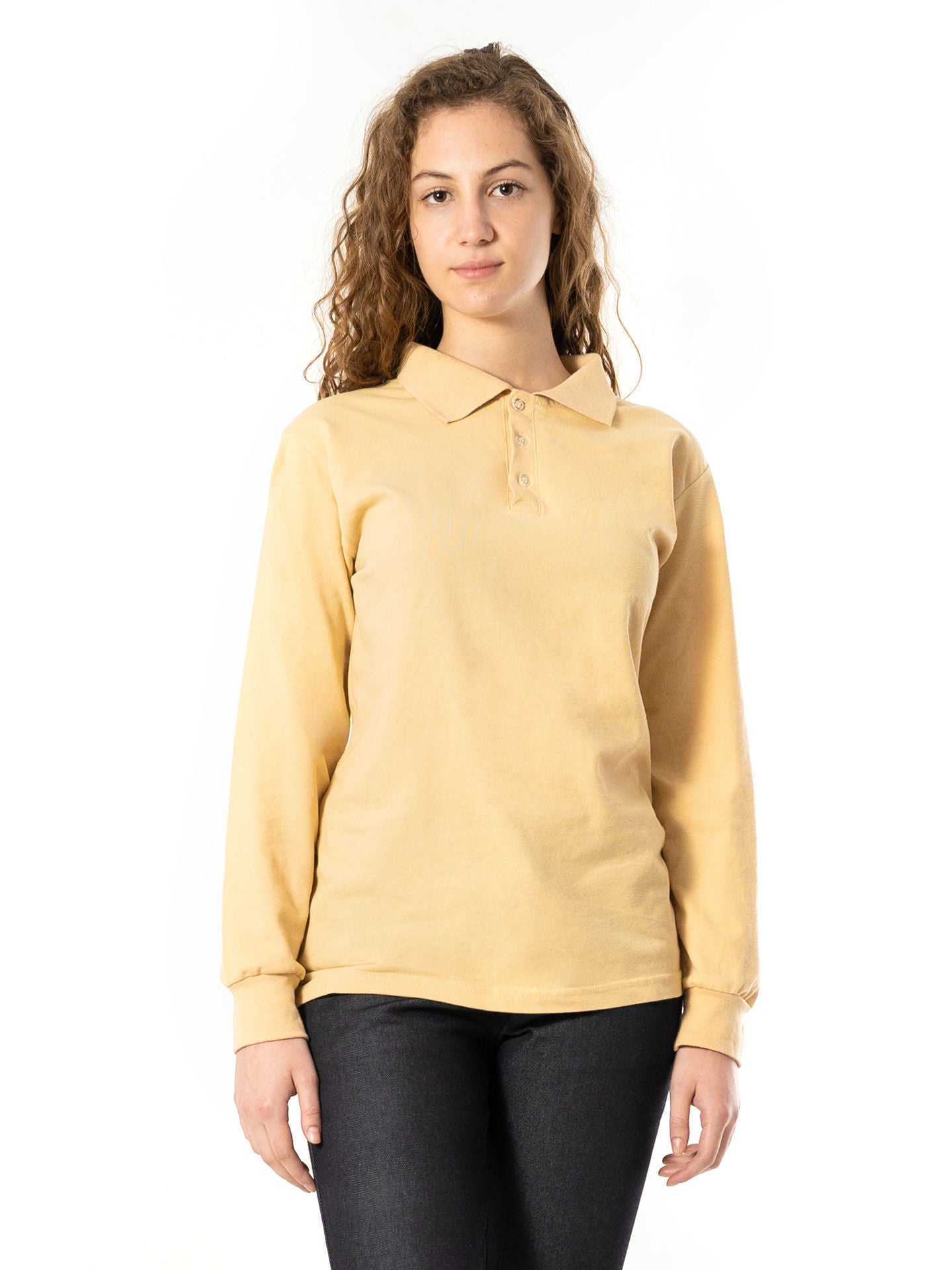 Tricou Polo Damă 1015 cu Mânecă Lungă din Bumbac
