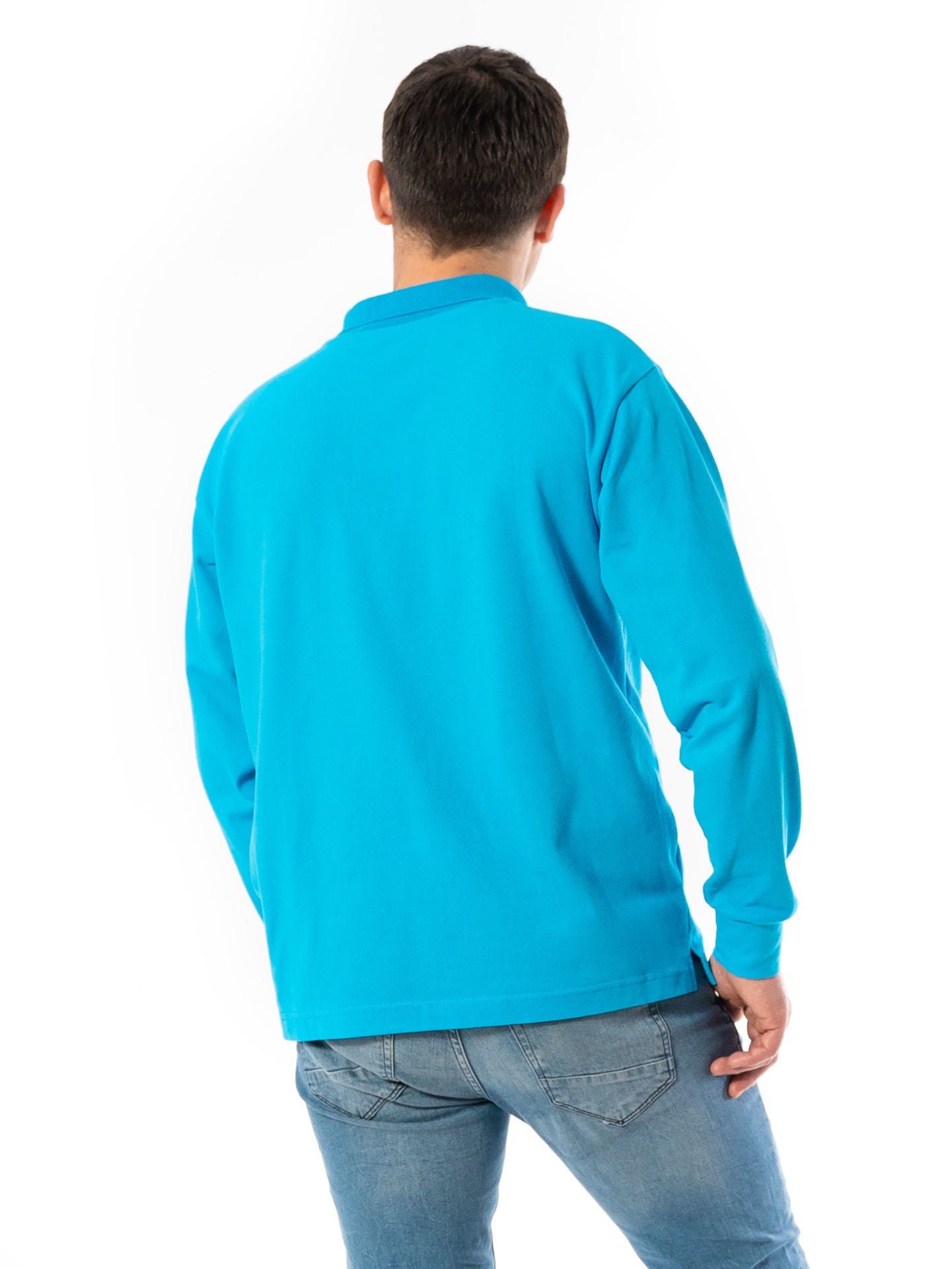 Tricou Polo Bărbați 1045 cu Mânecă Lungă din Bumbac