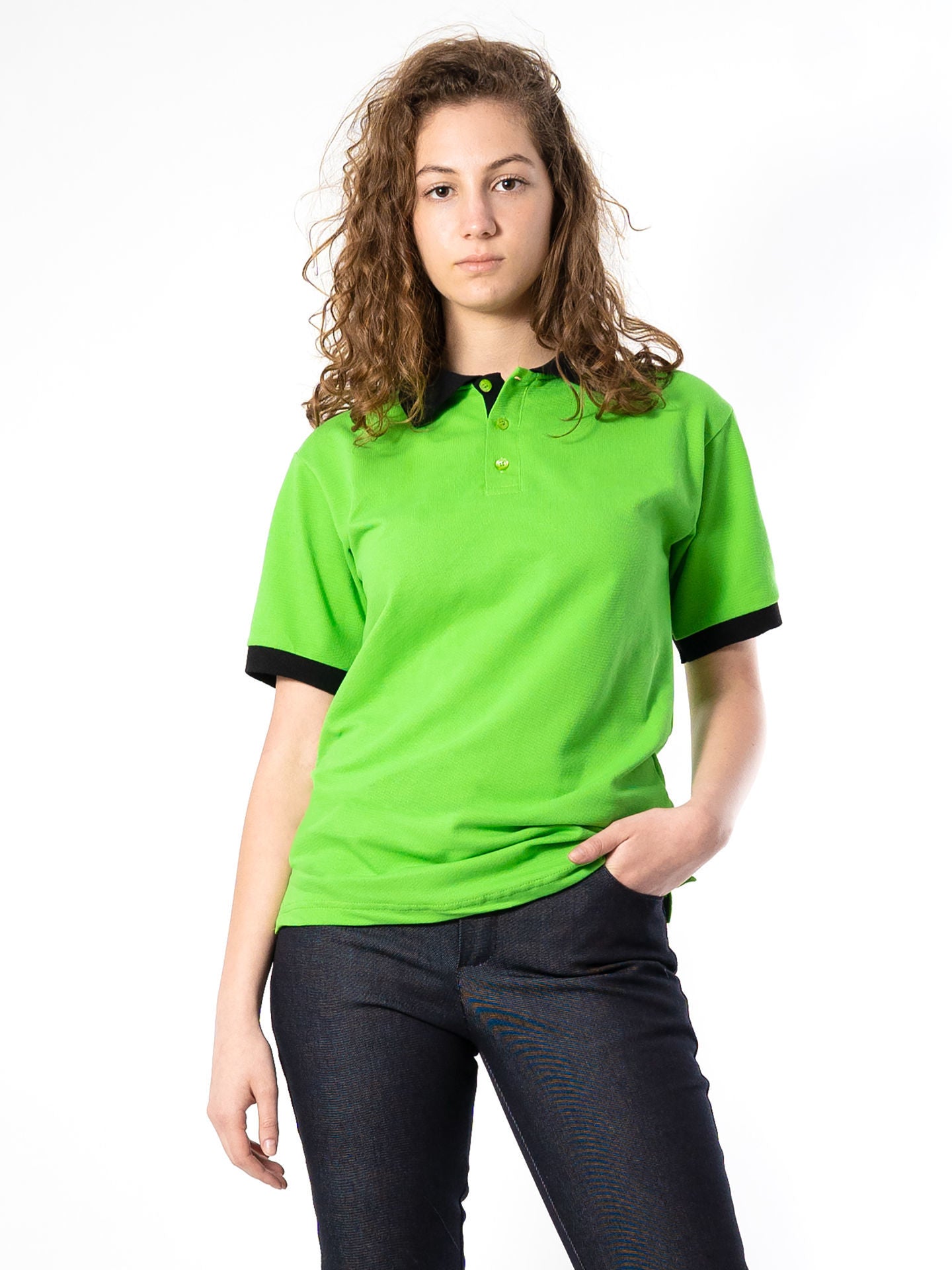 Tricou Polo Damă 1053 cu Mânecă Scurtă din Bumbac