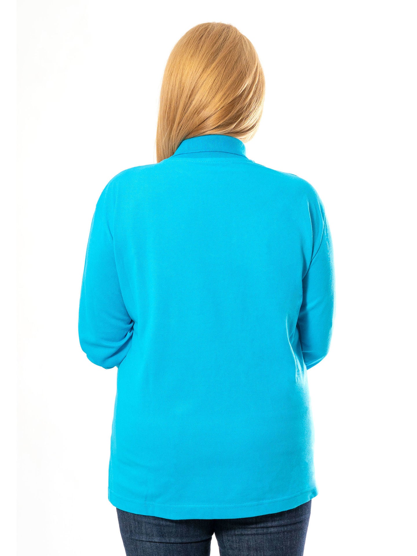 Tricou Polo Damă 1051 cu Mânecă Lungă din Bumbac