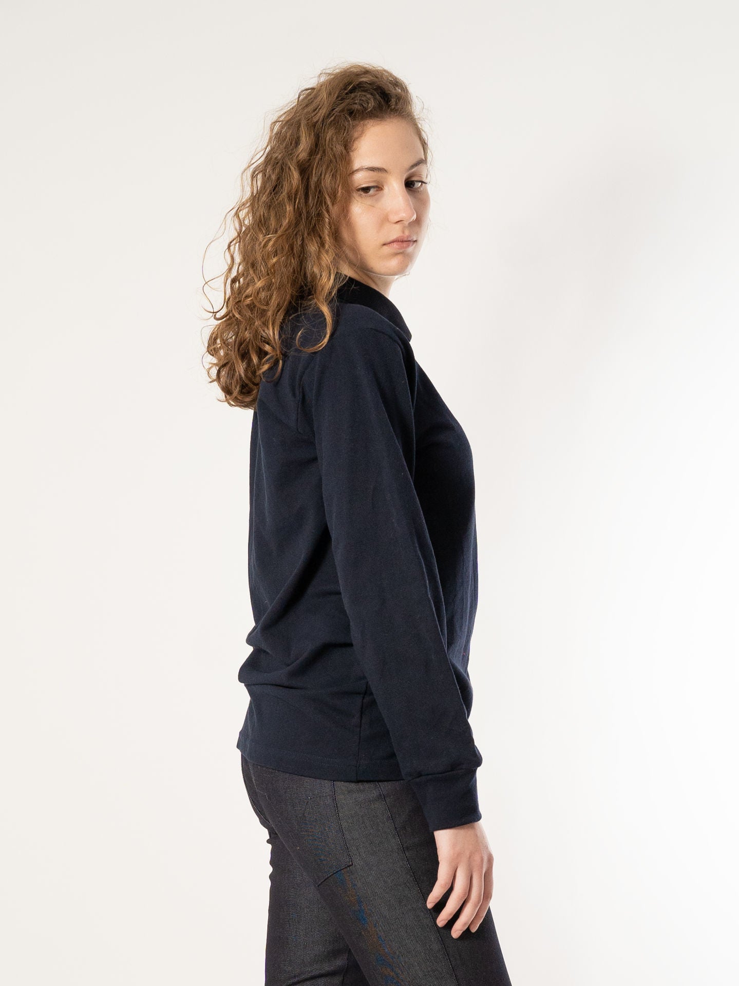 Tricou Polo Damă 1015 cu Mânecă Lungă din Bumbac