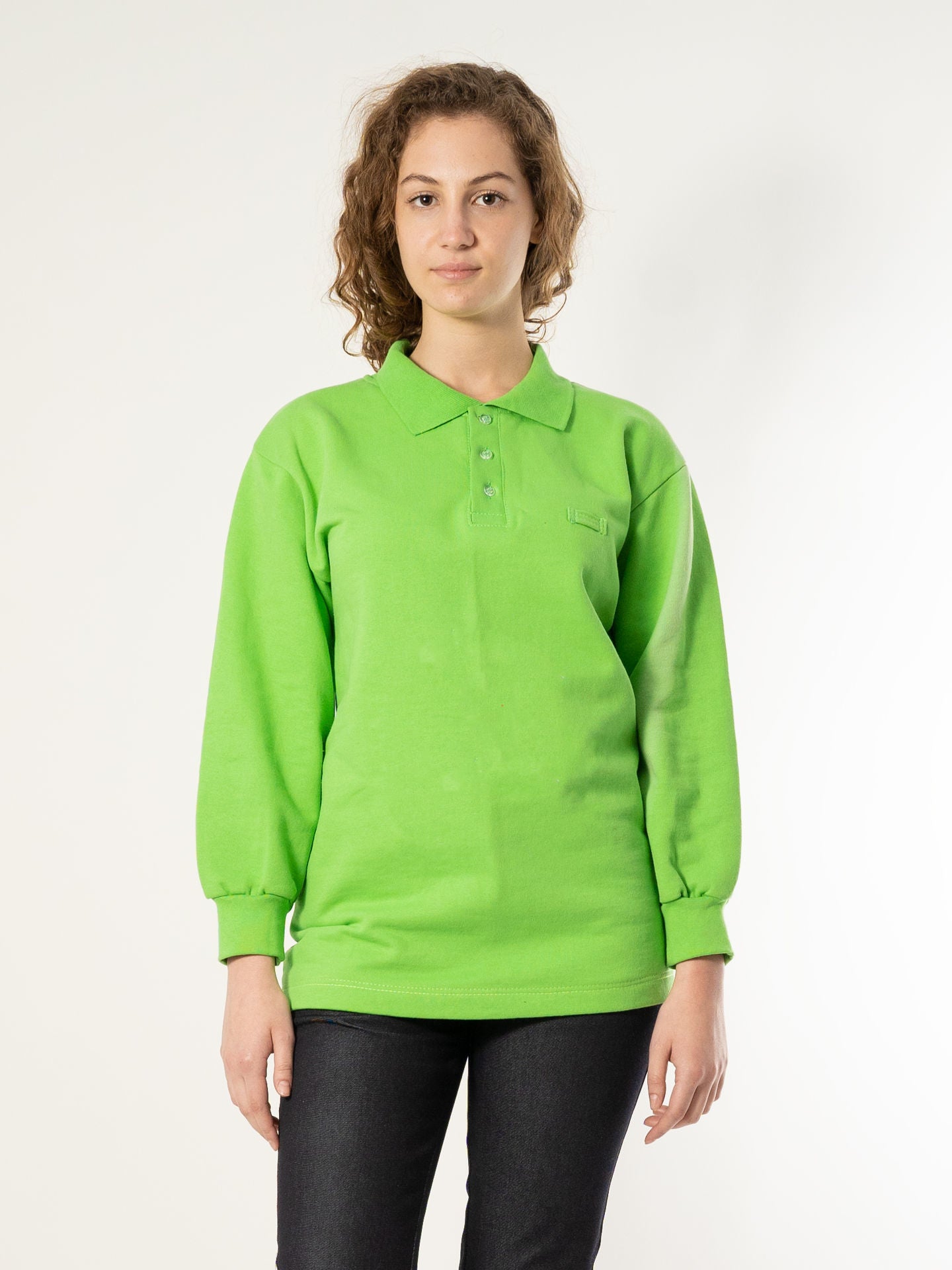 Tricou Polo Damă 1052 cu Mânecă Lungă din Bumbac