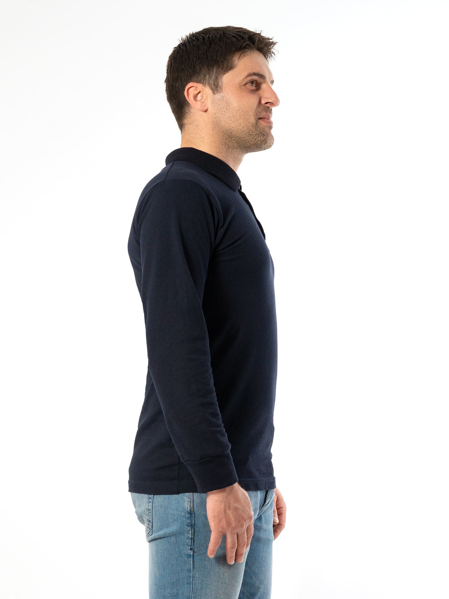 Tricou Polo Bărbați 1003 cu Mânecă Lungă din Bumbac