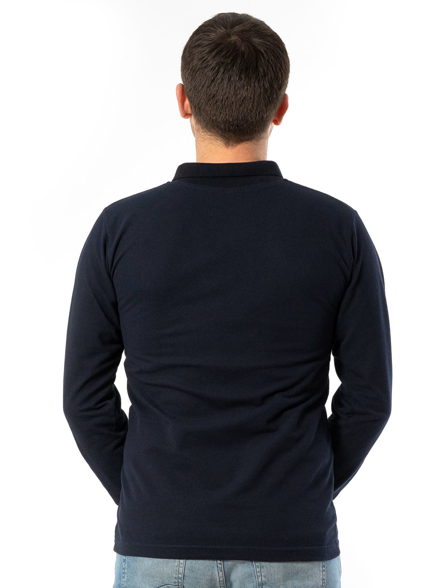 Tricou Polo Bărbați 1003 cu Mânecă Lungă din Bumbac