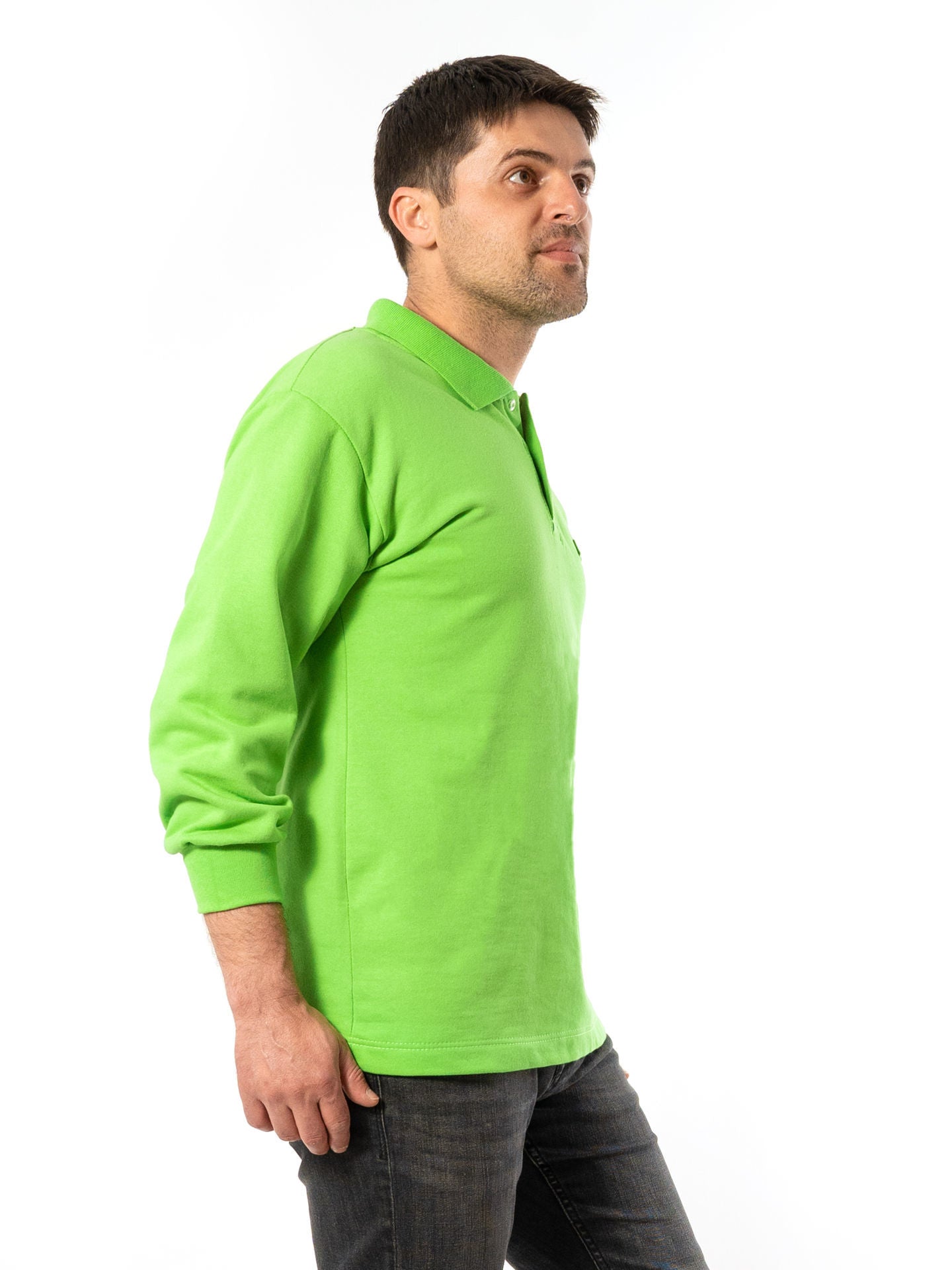 Tricou Polo Bărbați 1050 cu Mânecă Lungă din Bumbac