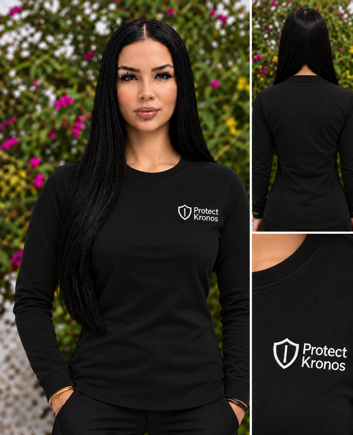 Tricou Damă cu Mânecă Lungă din Bumbac