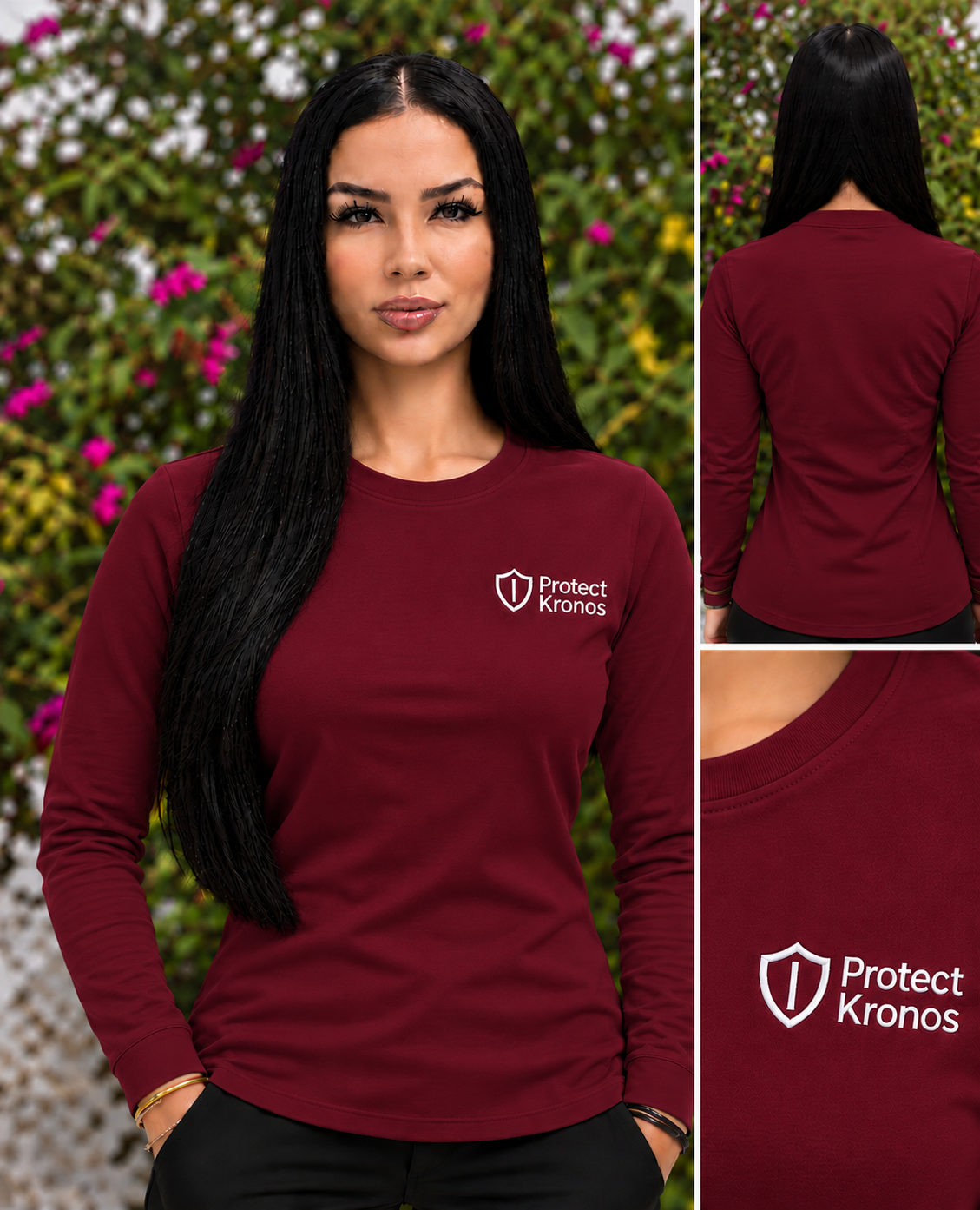 Tricou Damă cu Mânecă Lungă din Bumbac