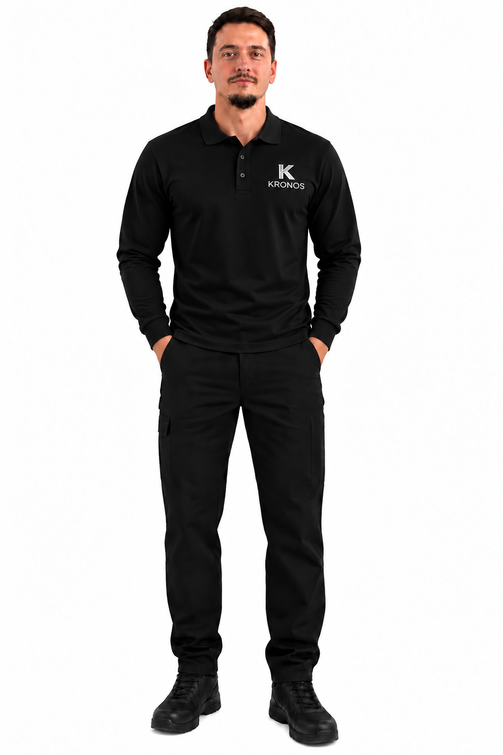 Tricou Polo Bărbați cu Mânecă Lungă din Bumbac