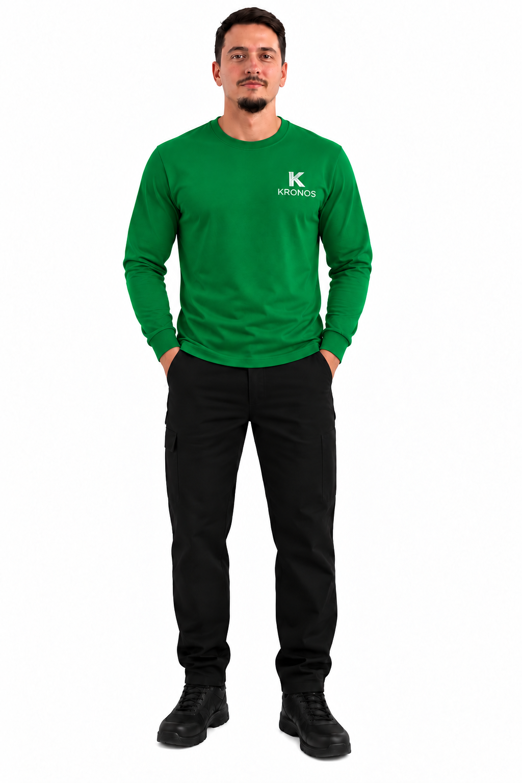 Tricou Bărbați cu Mânecă Lungă din Bumbac