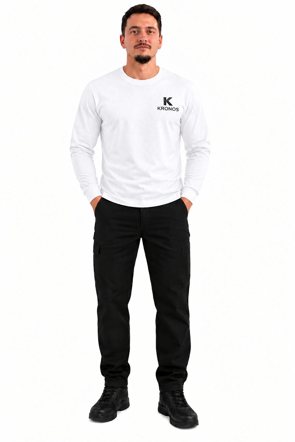 Tricou Bărbați cu Mânecă Lungă din Bumbac