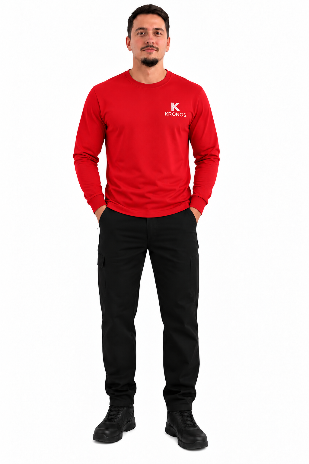 Tricou Bărbați cu Mânecă Lungă din Bumbac