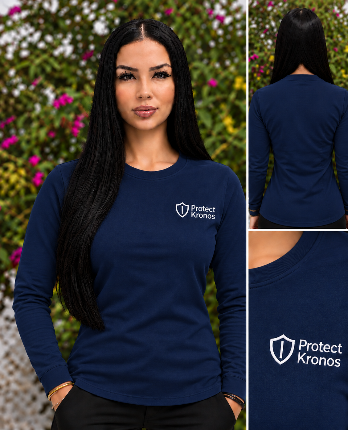 Tricou Damă cu Mânecă Lungă din Bumbac