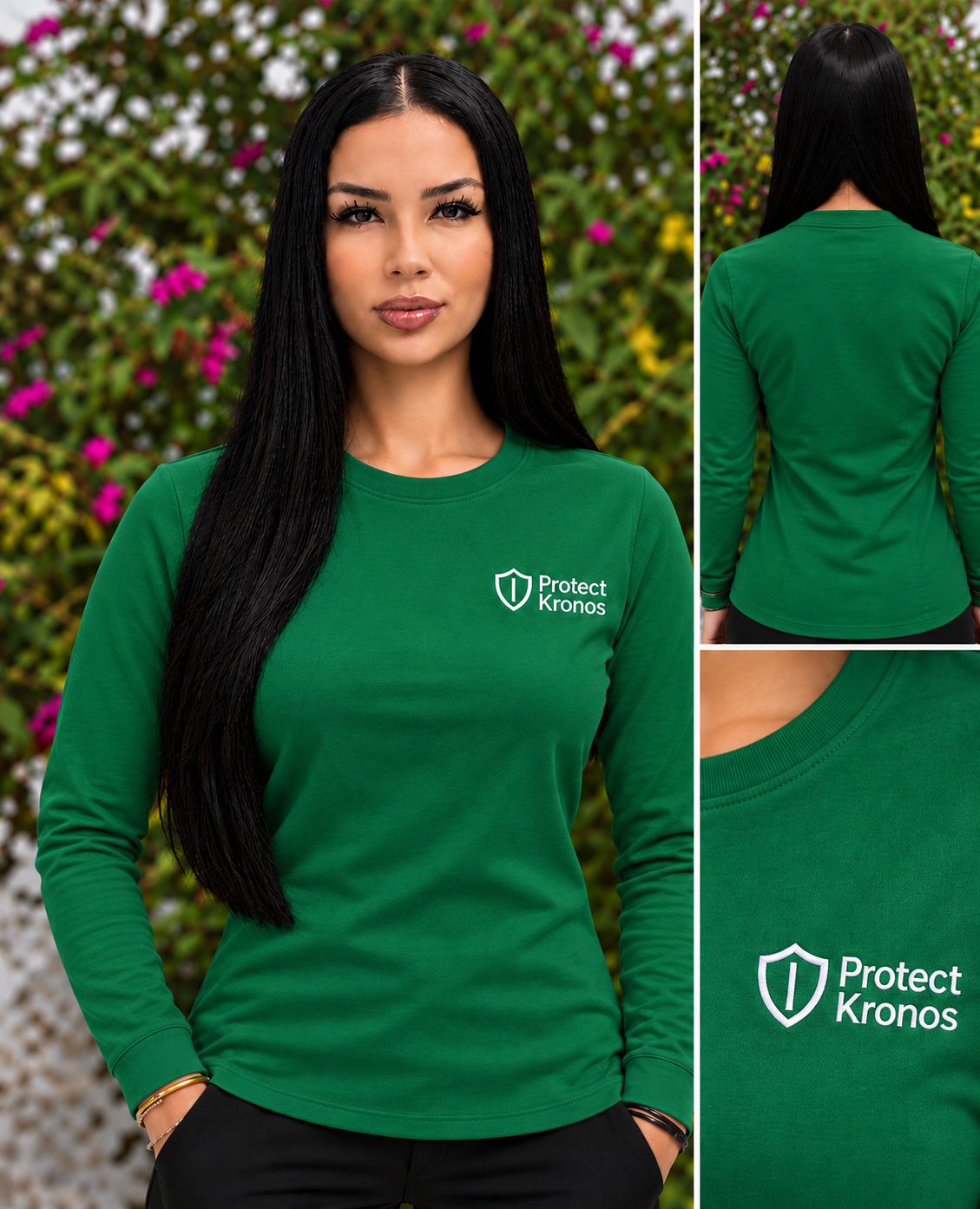 Tricou Damă cu Mânecă Lungă din Bumbac
