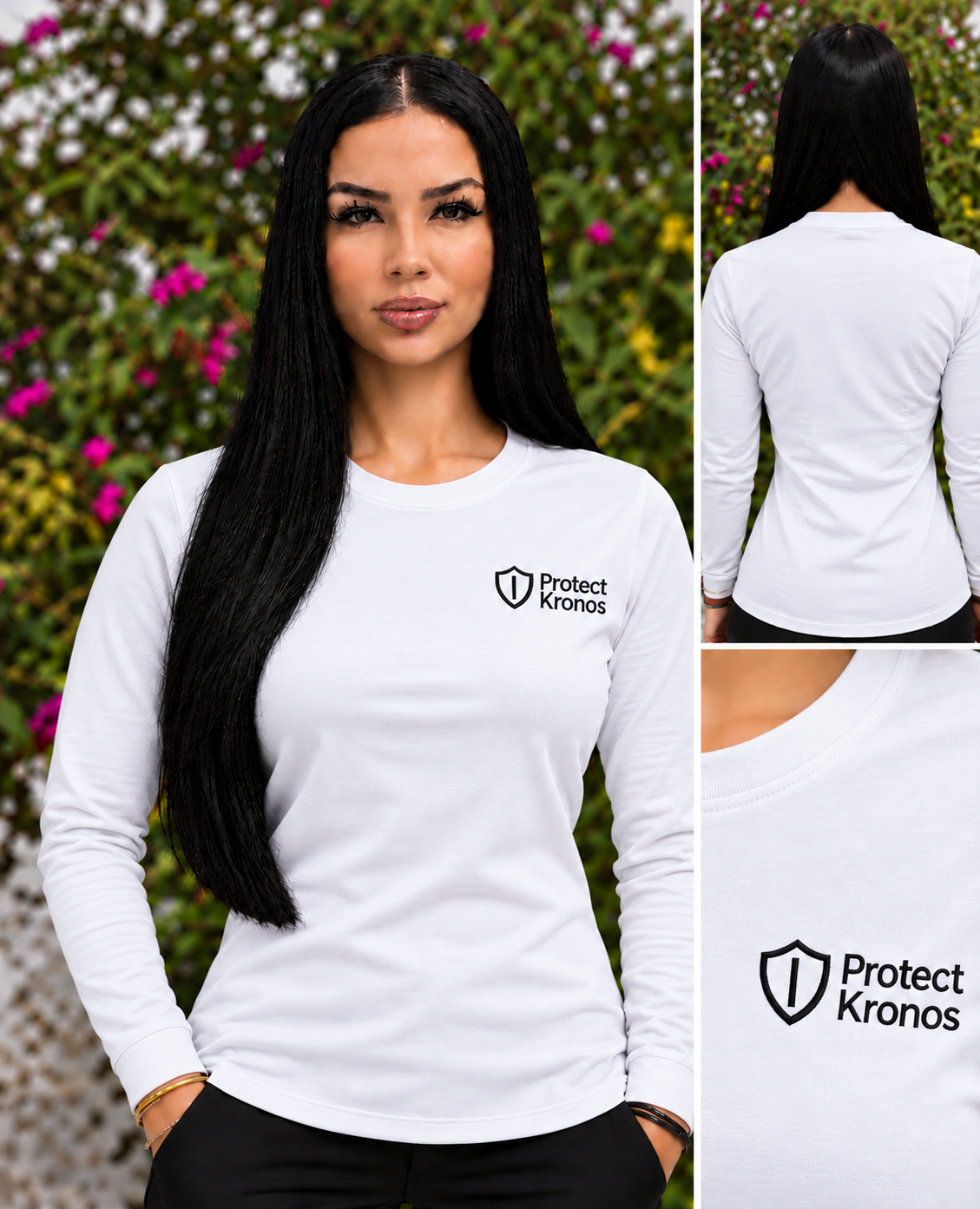 Tricou Damă cu Mânecă Lungă din Bumbac