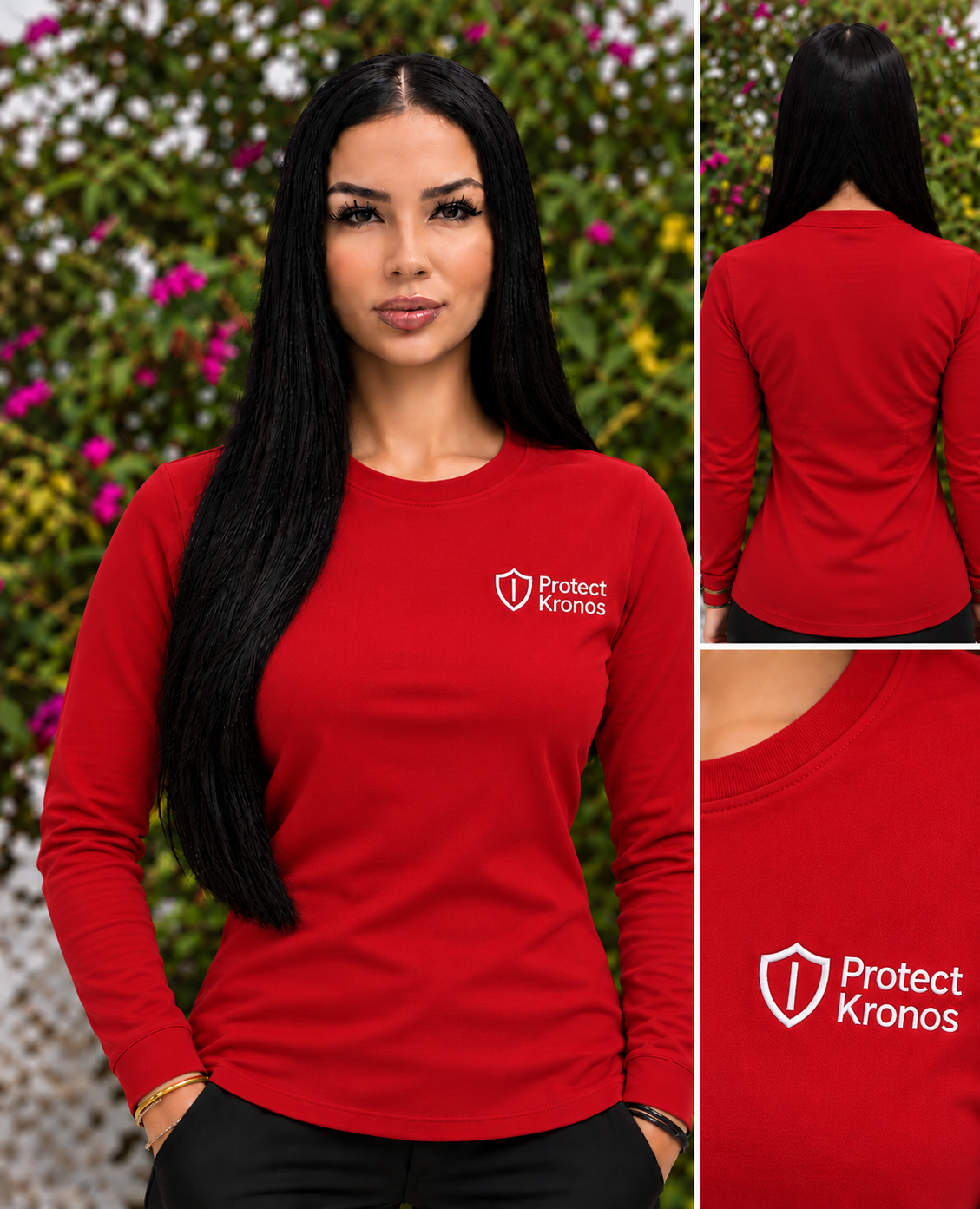 Tricou Damă cu Mânecă Lungă din Bumbac